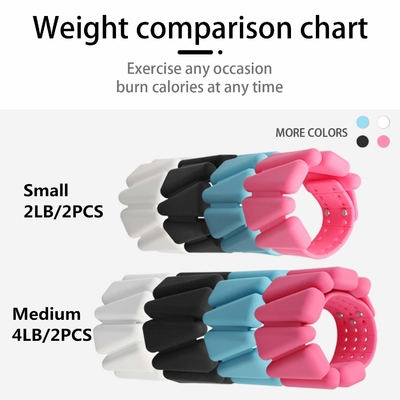 조정할 수 있는 착용할 수 있는 손목 발목은 필라테즈 심장 에어로빅 2 세트 2lb 4lb 요가 바레에 짓누릅니다